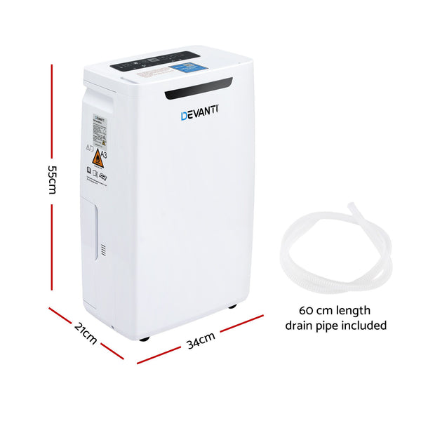 Devanti 16L Dehumidifier Portable Air Dryer Moisture Absorber 5.5L Water Tank Home Awezingly