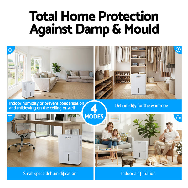 Devanti 30L/Day Dehumidifier Home Air Dryer Mould Moisture 4.7L Tank Awezingly