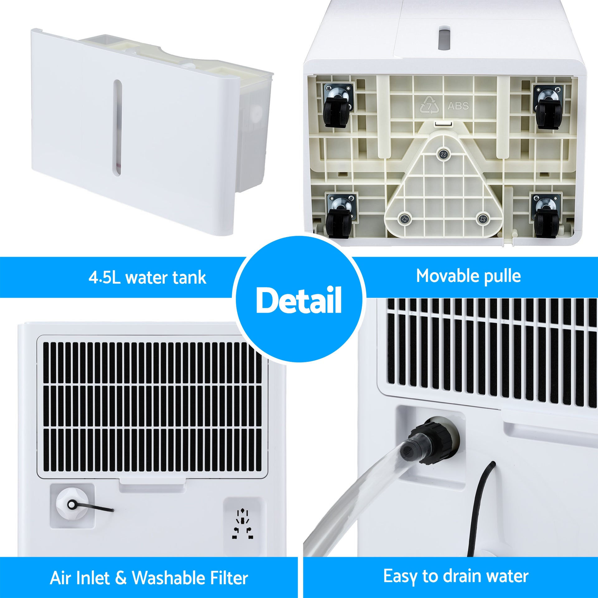 Devanti 30L/Day Dehumidifier Home Air Dryer Mould Moisture 4.7L Tank Awezingly