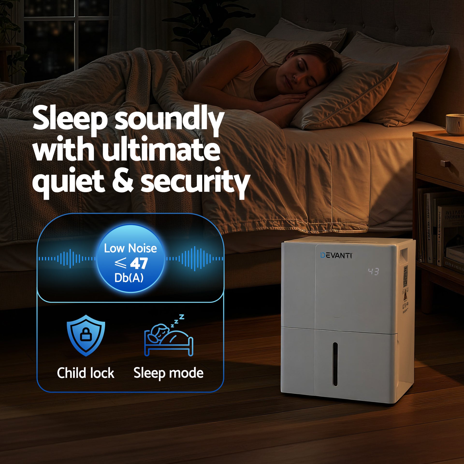 Devanti 30L/Day Dehumidifier Home Air Dryer Mould Moisture 4.7L Tank Awezingly