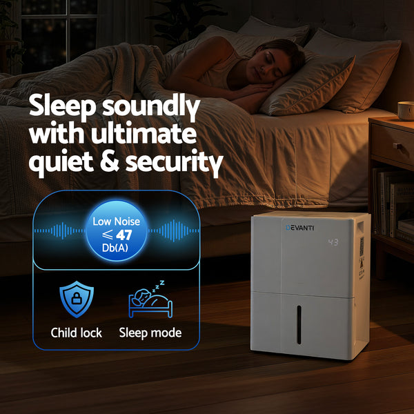 Devanti 30L/Day Dehumidifier Home Air Dryer Mould Moisture 4.7L Tank Awezingly