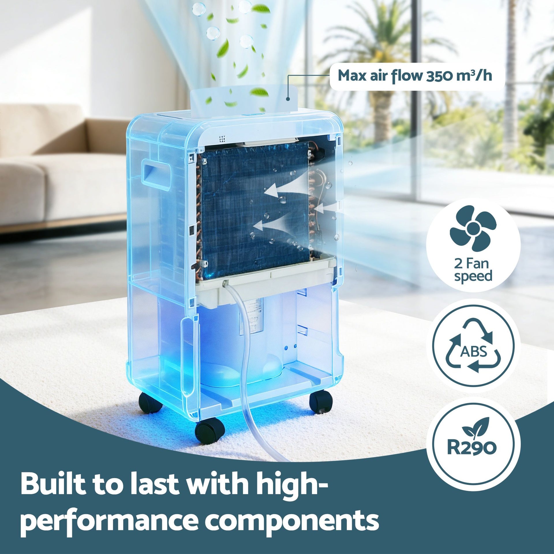 Devanti 70L Dehumidifier Commercial Moisture Absorber Air Dryer 8.5L Water Tank Awezingly