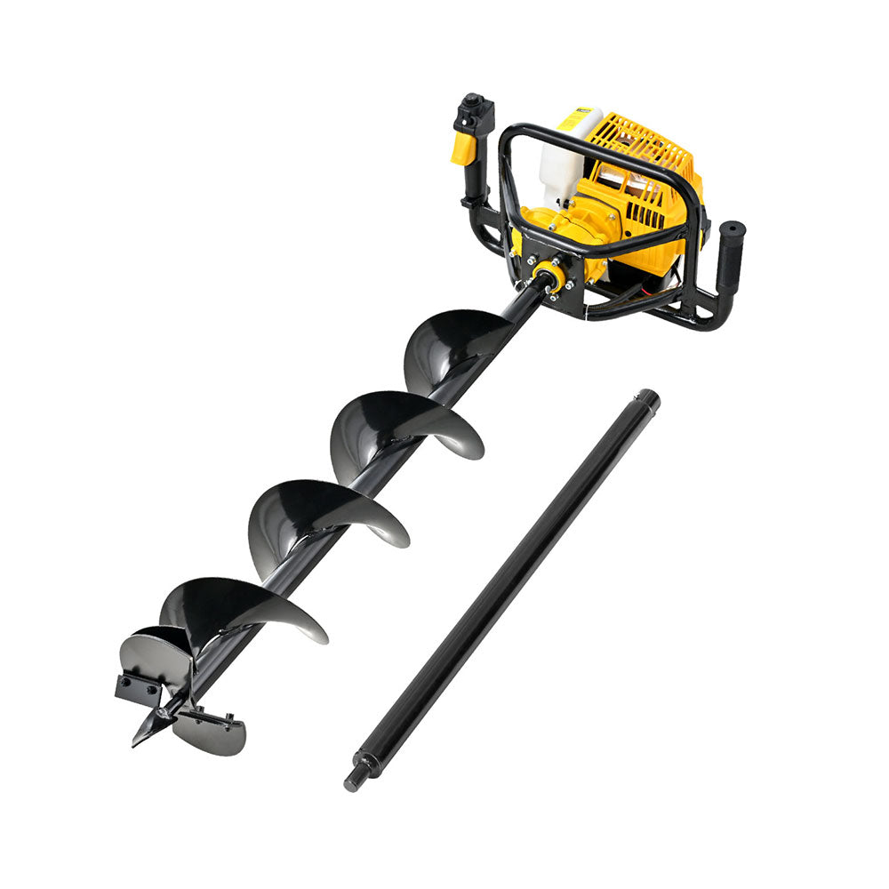 Giantz 82CC Post Hole Digger 200mm Petrol Drill Auger Extension Bits Giantz
