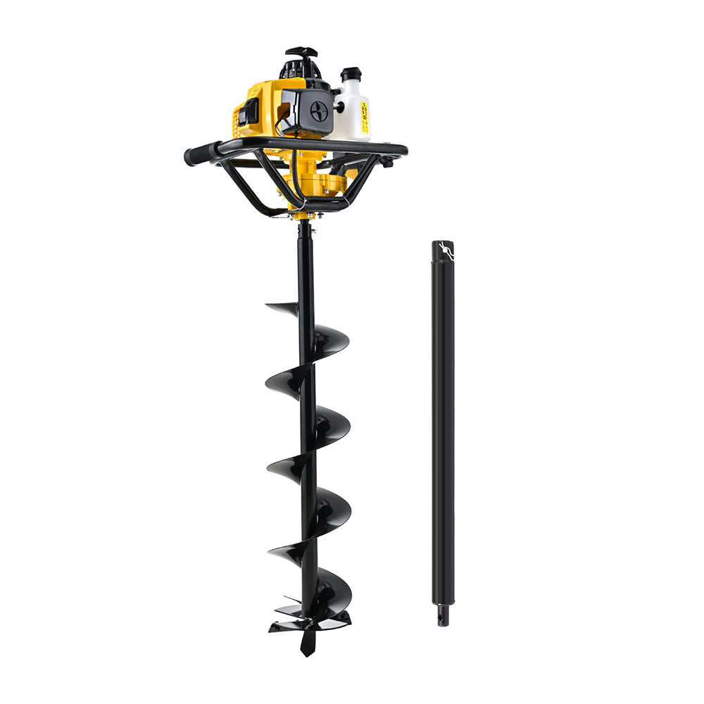 Giantz 82CC Post Hole Digger 200mm Petrol Drill Auger Extension Bits Giantz