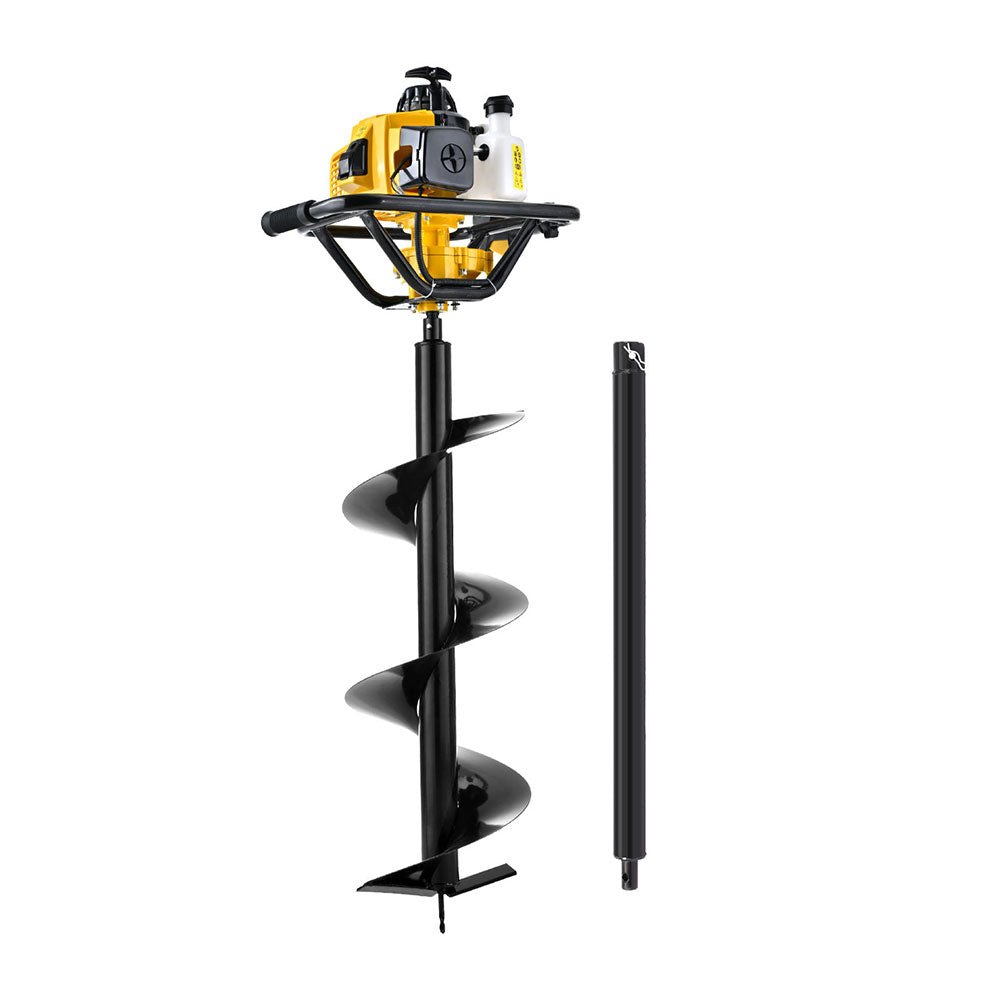 Giantz 82CC Post Hole Digger 300mm Petrol Drill Auger Extension Bits Giantz