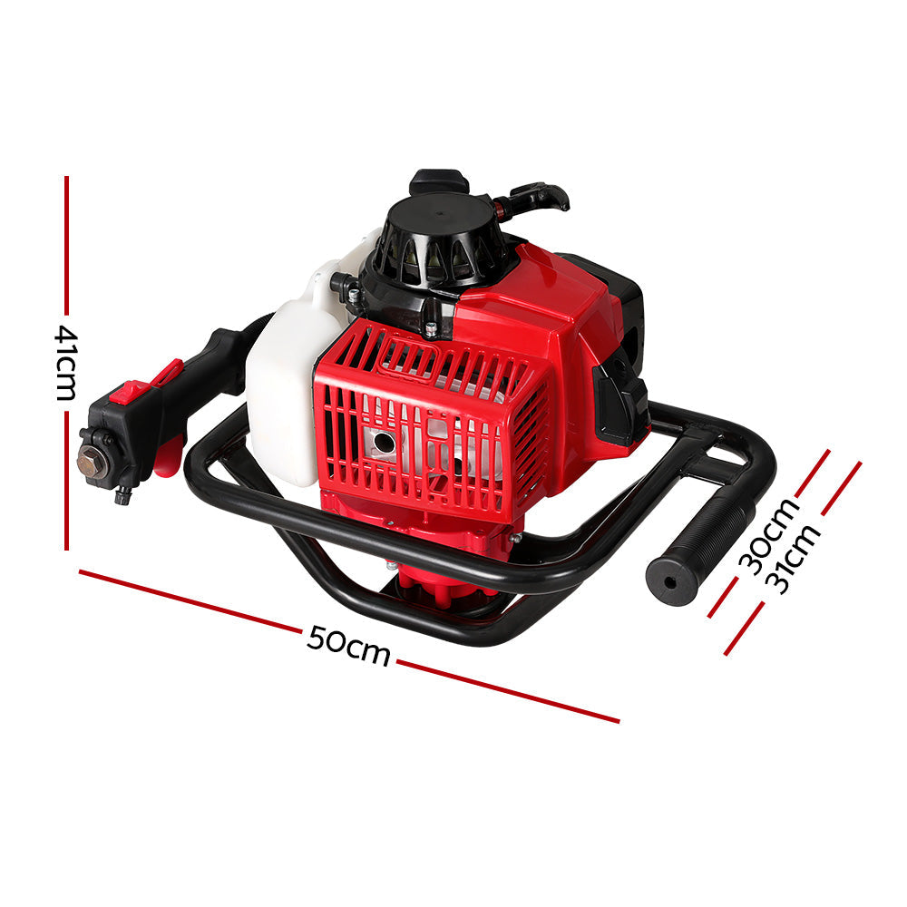Giantz 92CC Post Hole Digger Motor Only Engine Petrol Red Giantz