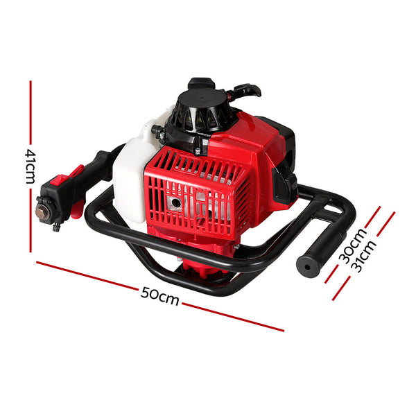 Giantz 92CC Post Hole Digger Motor Only Engine Petrol Red Giantz