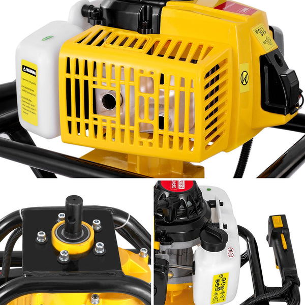 Giantz 82CC Post Hole Digger Motor Only Petrol Engine Yellow GIANTZ
