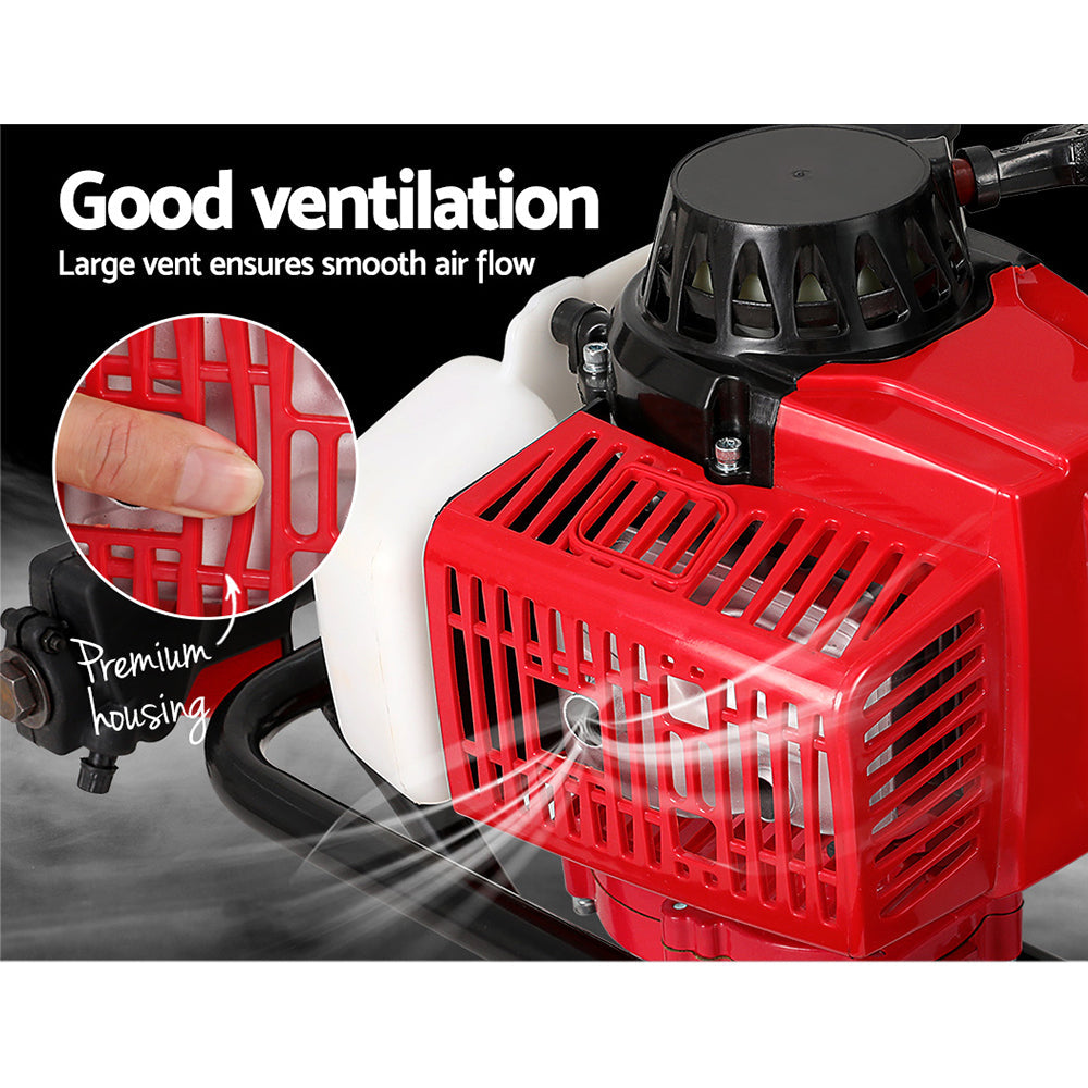 Giantz 80CC Post Hole Digger 200mm Petrol Drill Extension Auger Bits Giantz
