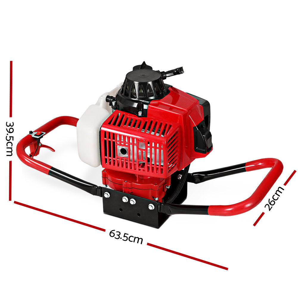 Giantz 80CC Petrol Post Hole Digger Motor Only Engine Red Giantz