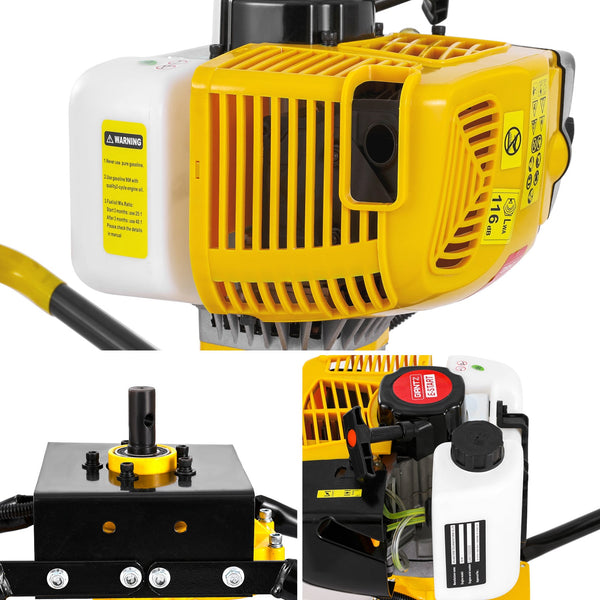 Giantz 74CC Post Hole Digger Motor Only Petrol Engine Yellow Does not apply