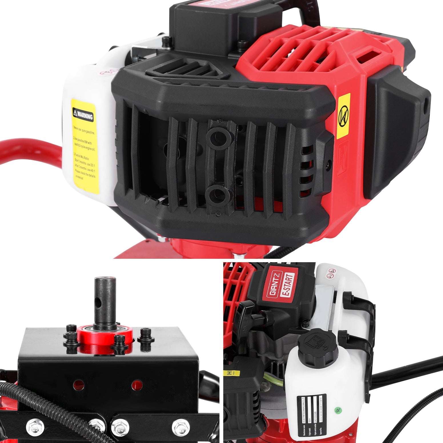 Giantz 65CC Post Hole Digger Motor Only Petrol Engine Red Does not apply