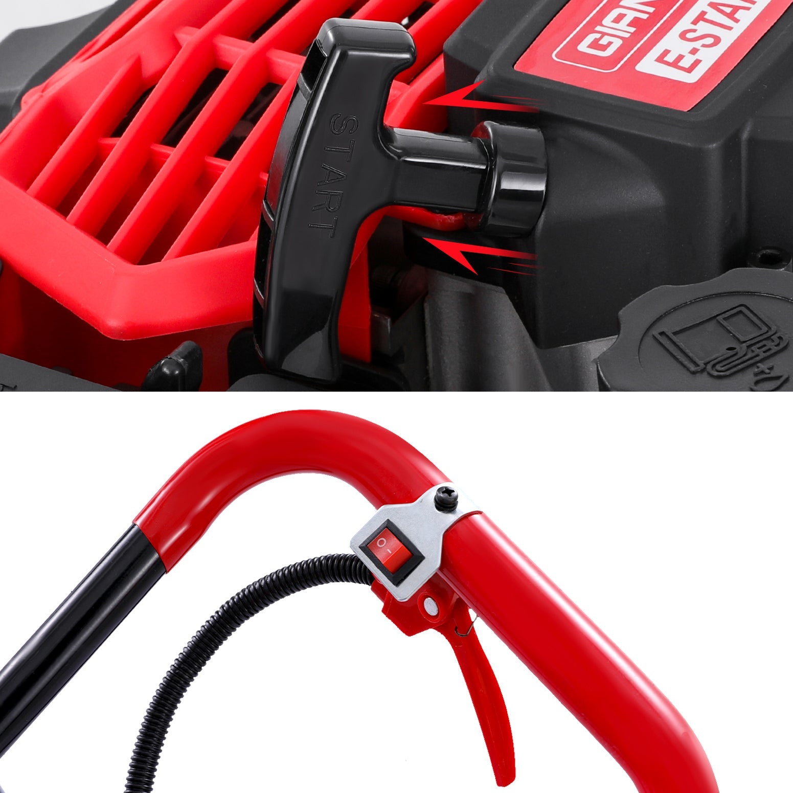 Giantz 65CC Post Hole Digger Motor Only Petrol Engine Red Does not apply