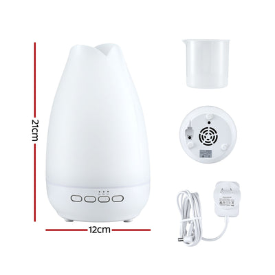 Devanti Ultrasonic Essential Oil Aroma Diffuser Aromatherapy Cool Mist Humidifier w/ LED Light 300ml