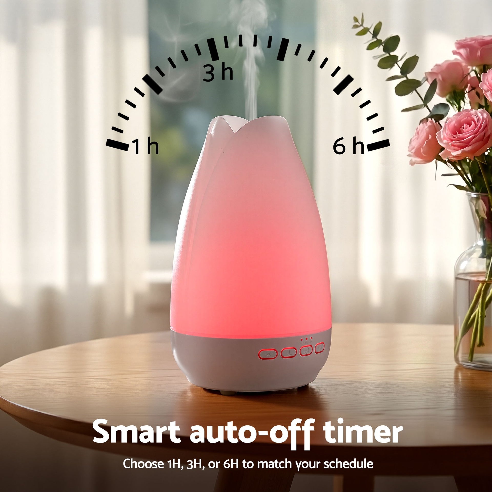 Devanti Ultrasonic Essential Oil Aroma Diffuser Aromatherapy Cool Mist Humidifier w/ LED Light 300ml Awezingly