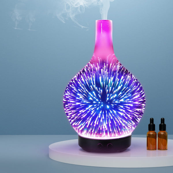 Devanti Ultrasonic Aroma Aromatherapy Diffuser 3D Light Oil Firework Humidifier Devanti