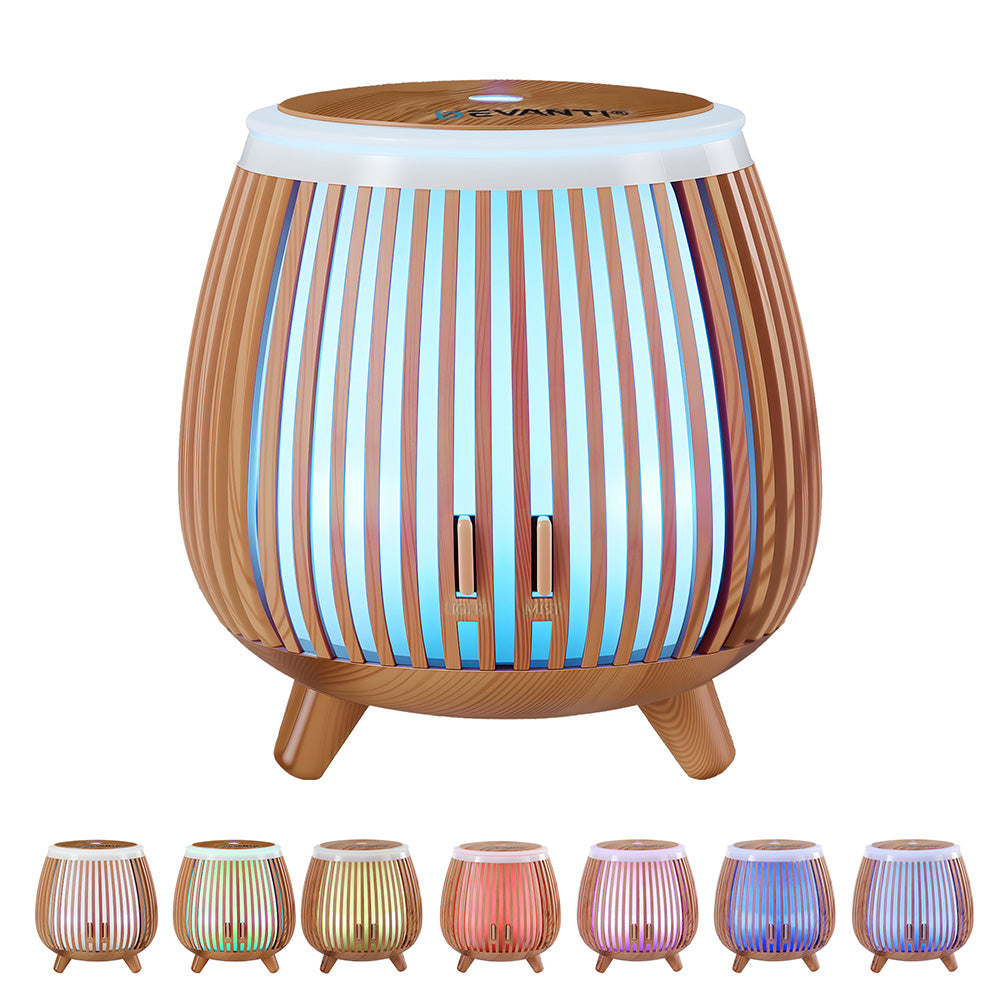 Devanti Ultrasonic Aroma Diffuser Aromatherapy 140ml LED Lights Iron Humidifier Forest Deep Wood Devanti
