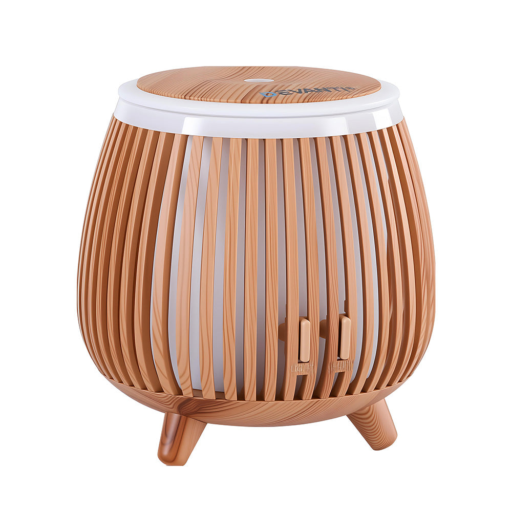Devanti Ultrasonic Aroma Diffuser Aromatherapy 140ml LED Lights Iron Humidifier Forest Deep Wood Devanti