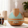 Devanti Ultrasonic Aroma Diffuser Aromatherapy 400ml LED Lights Iron Humidifier Forest Light wood grain