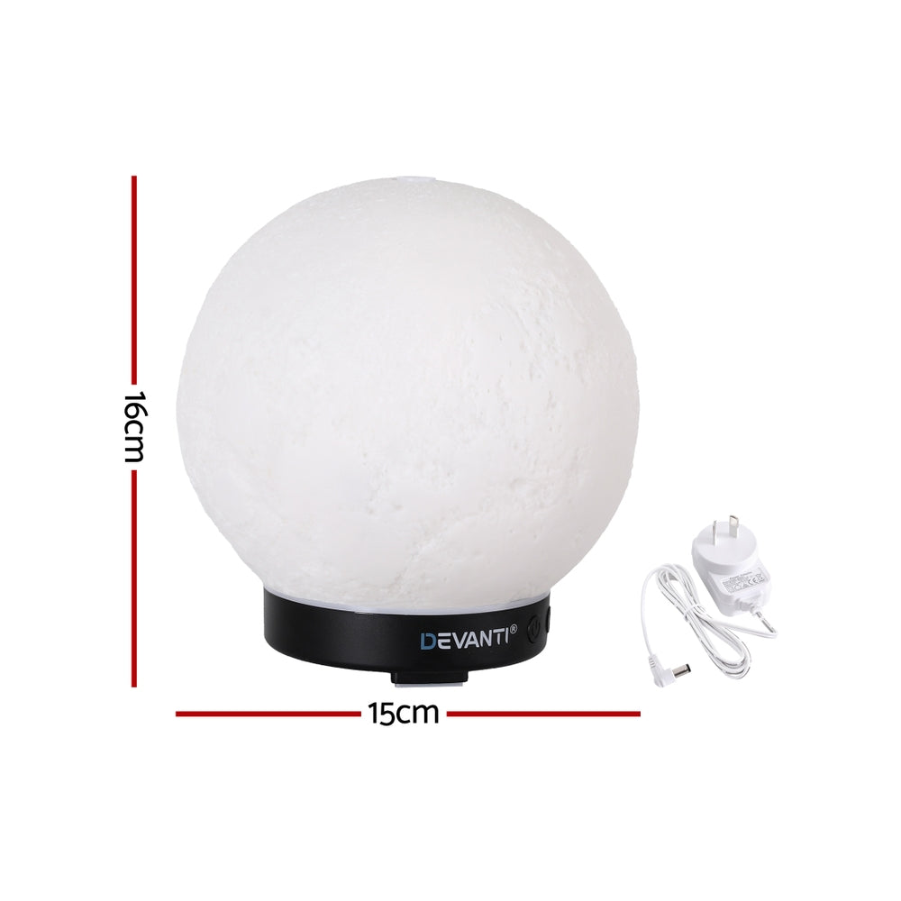Devanti Ultrasonic Aroma Diffuser Aromatherapy Moon Lamp 100ml Devanti