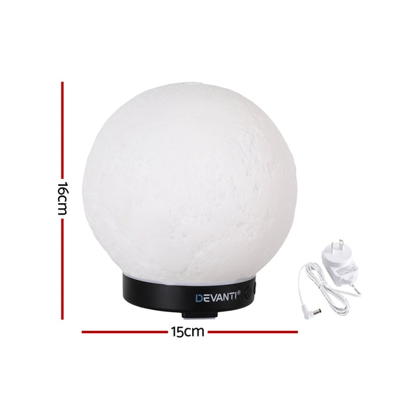 Devanti Ultrasonic Aroma Diffuser Aromatherapy Moon Lamp 100ml Devanti