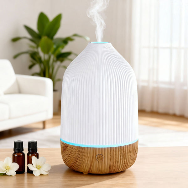 Devanti Ultrasonic Aroma Diffuser Aromatherapy 100ml LED Lights Iron Humidifier Forest Devanti