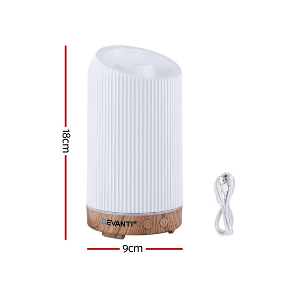 Devanti Ultrasonic Aroma Diffuser Aromatherapy 200ml LED Lights Iron Humidifier Forest Devanti