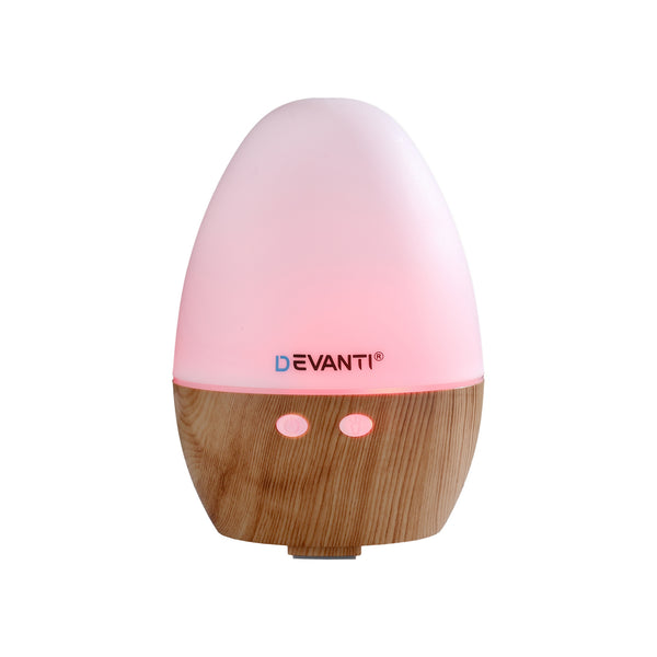 Devanti Ultrasonic Aroma Diffuser Aromatherapy 130ml LED Lights Iron Humidifier Forest Devanti