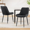 Artiss 2x Dining Chairs Retro PU Leather Kitchen Lounge Cafe Accent Chair Black