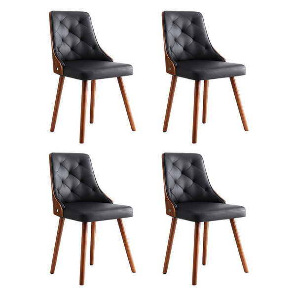 1 Set of 4 Artiss Dining Chairs Black PU Artiss