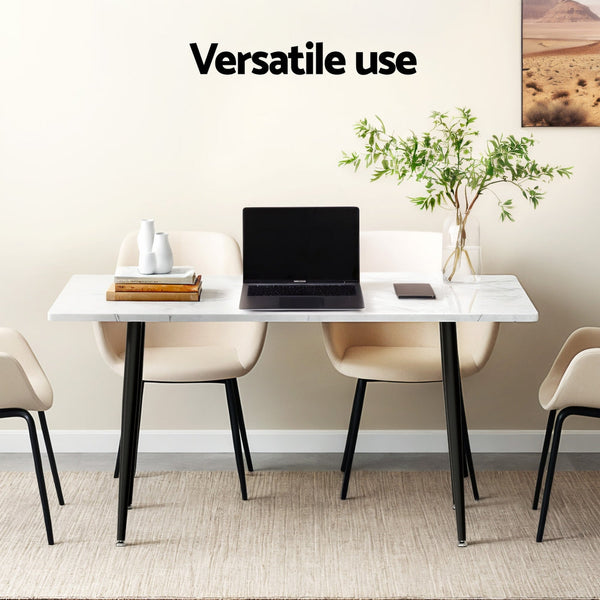 1.5M Artiss Dining Table Marble Effect Artiss
