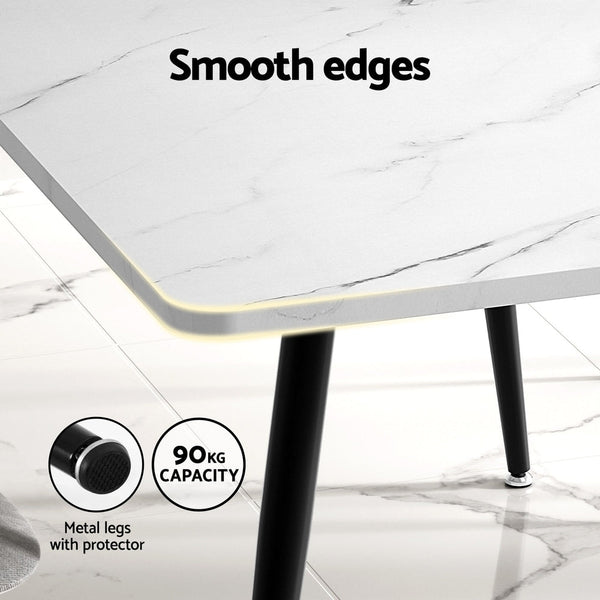 1.5M Artiss Dining Table Marble Effect Artiss