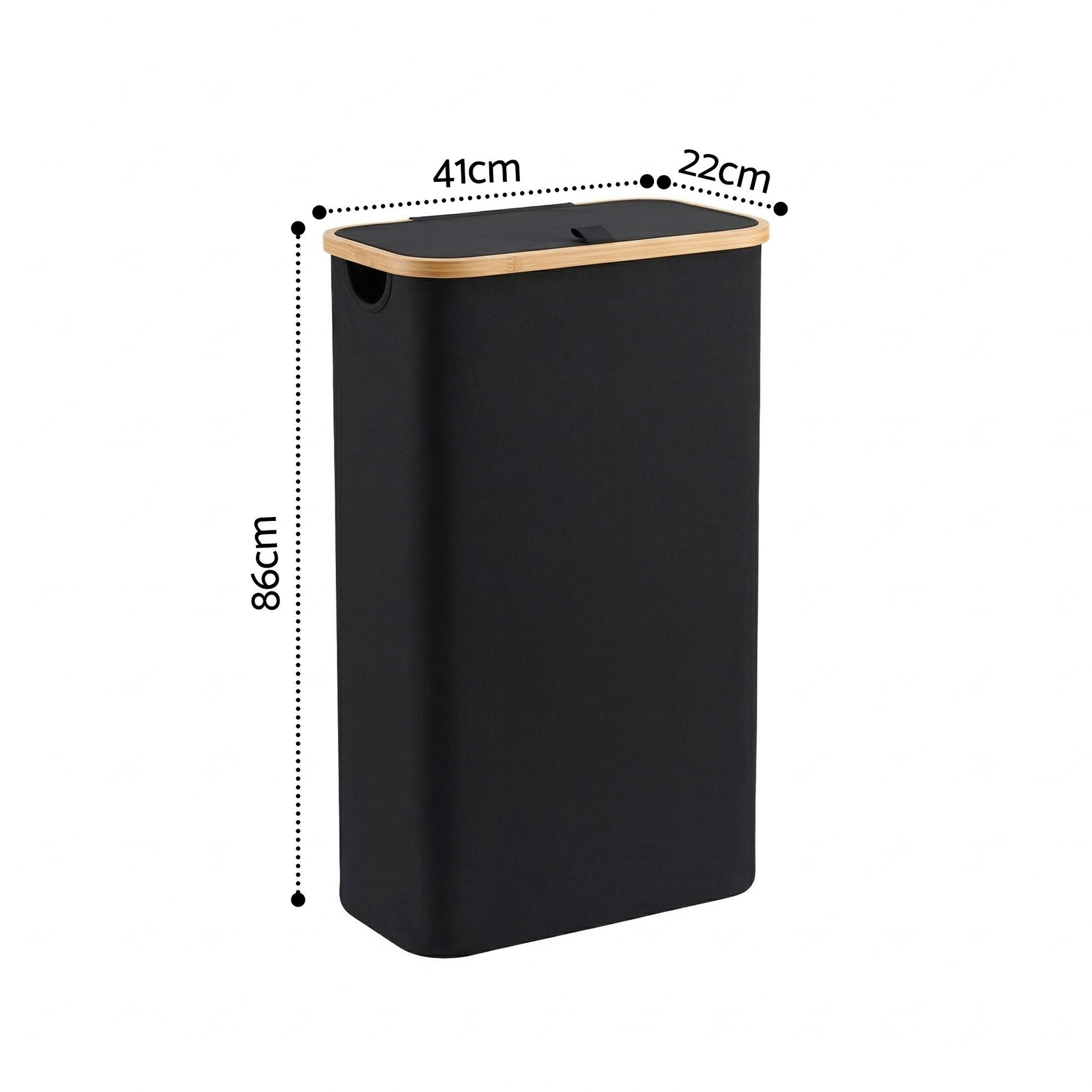 Artiss Laundry Basket with Removable Bag Foldable Black Awezingly