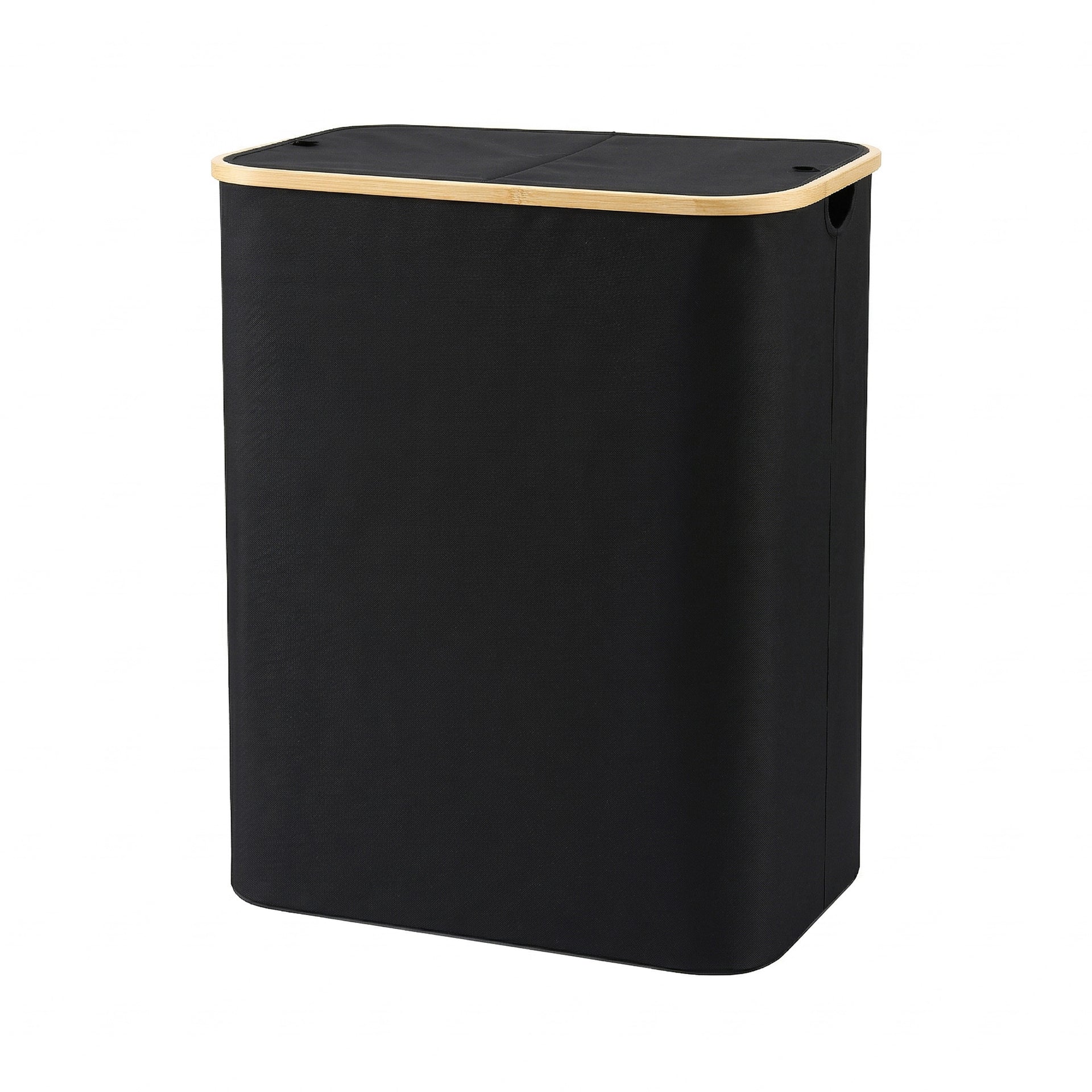 Artiss 2 Sections Laundry Basket with Removable Bags Foldable Black Awezingly