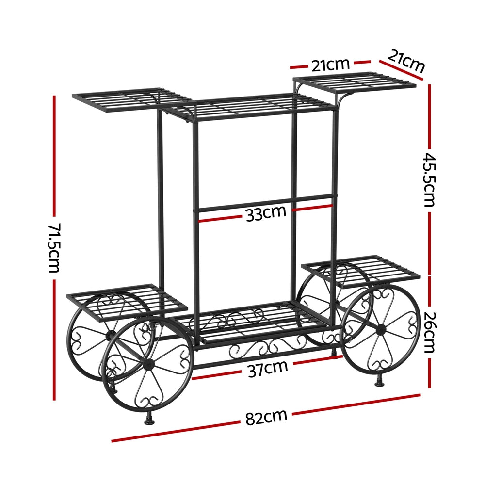 Artiss Plant Stand 6 Tier Iron 4 Wheeler Artiss
