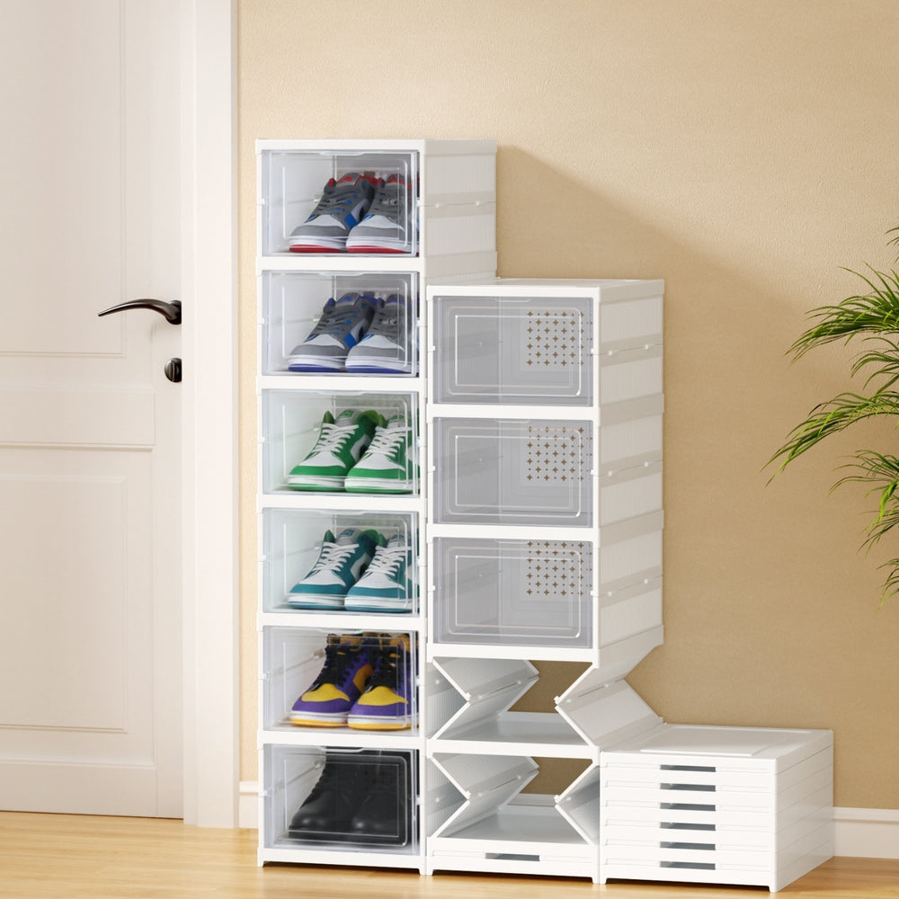 Artiss Foldable Shoe Rack Organizer 6 Tier Storage Shelf Hallway Awezingly