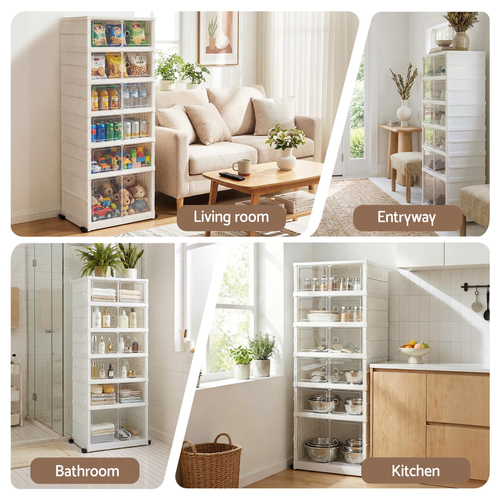 Artiss Foldable Shoe Storage Box 6 Tier 12 Pairs Entryway Awezingly