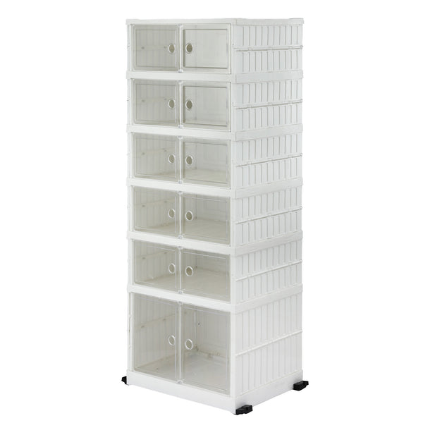 Artiss Foldable Shoe Storage Box 6 Tier 12 Pairs Entryway Awezingly