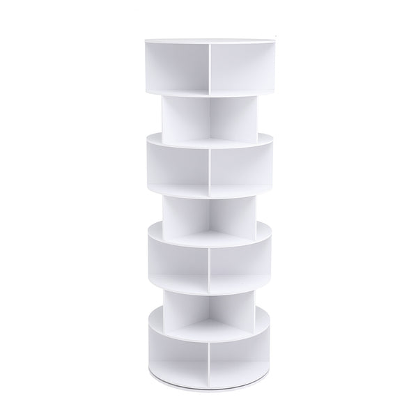 Artiss 7 Tier 360° Rotating Shoe Rack Storage Display Shelf White Awezingly