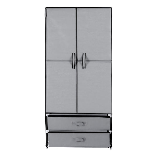 Artiss Large Portable Clothes Closet Wardrobe with Magnetic Door Grey Awezingly