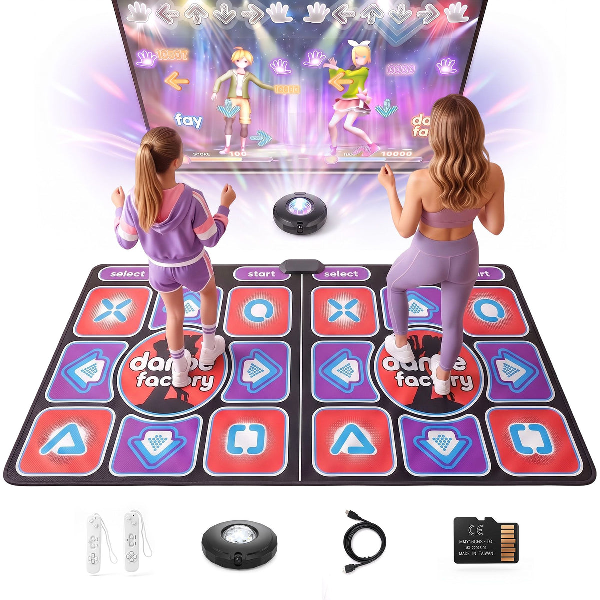 Keezi HDMI Dance Mat 2 Player for Kids & Adults with AR Camera Electronic Dance Pad Awezingly