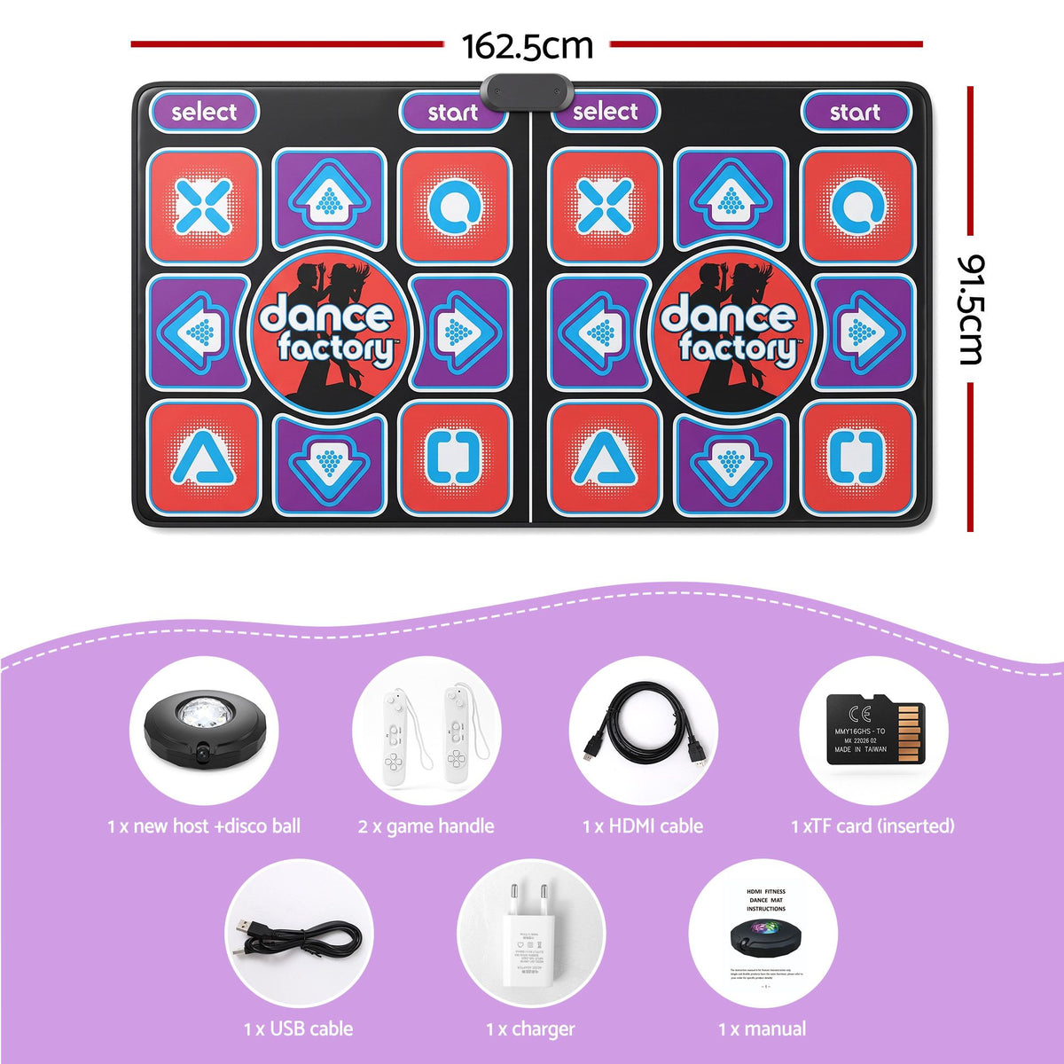 Keezi HDMI Dance Mat 2 Player for Kids & Adults with AR Camera Electronic Dance Pad Awezingly