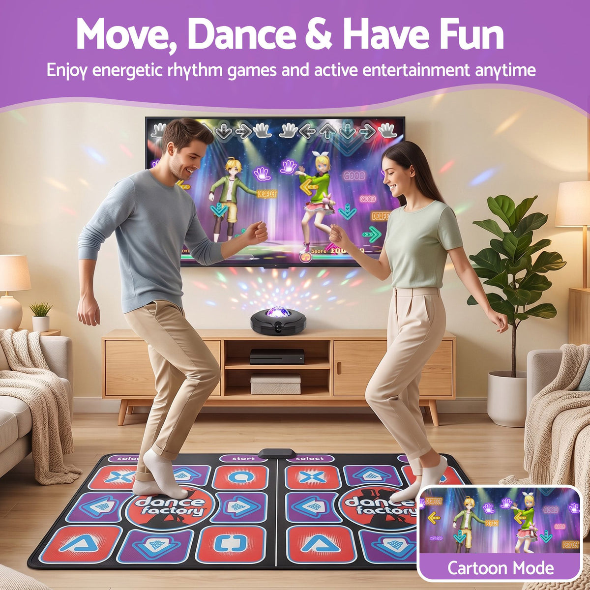 Keezi HDMI Dance Mat 2 Player for Kids & Adults with AR Camera Electronic Dance Pad Awezingly