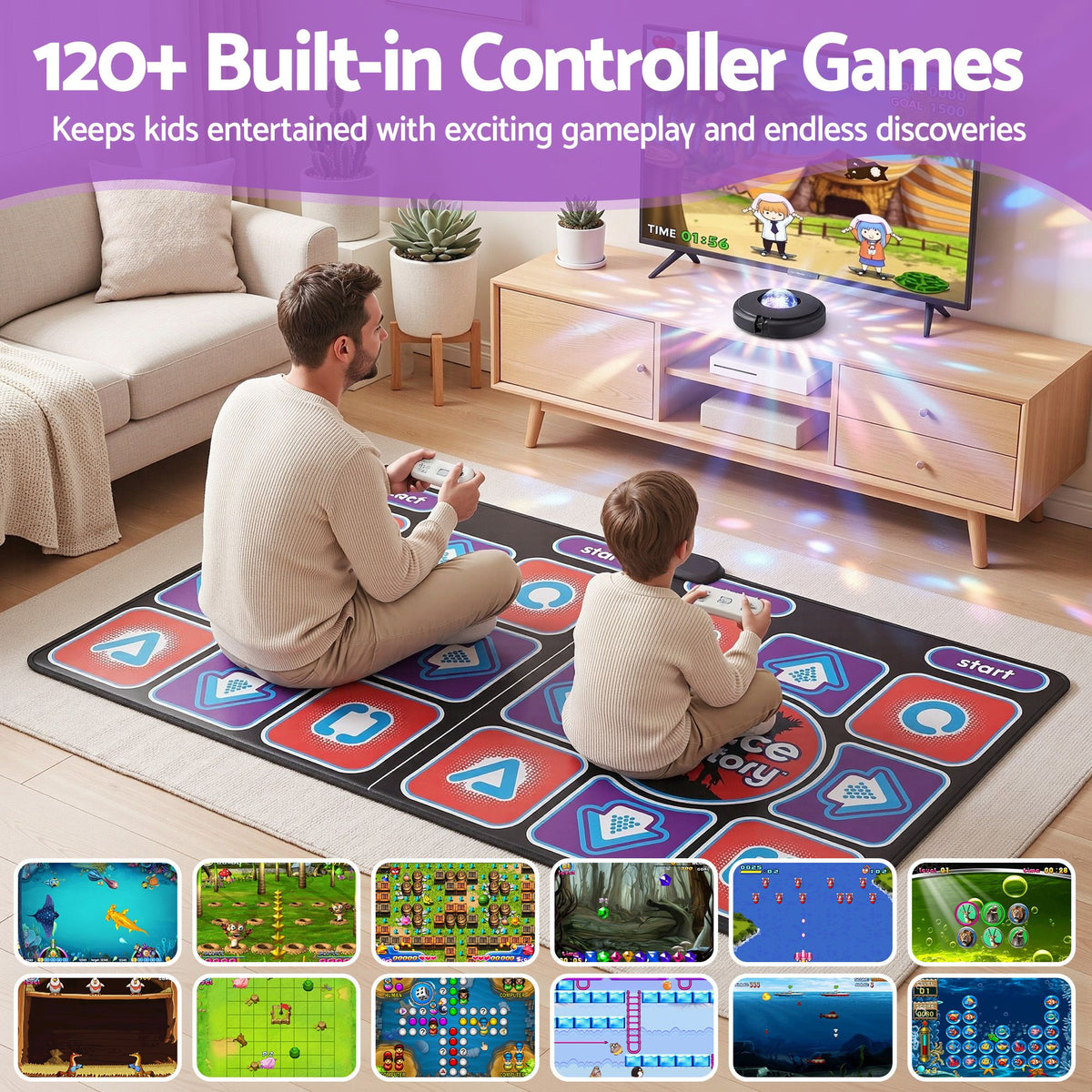 Keezi HDMI Dance Mat 2 Player for Kids & Adults with AR Camera Electronic Dance Pad Awezingly