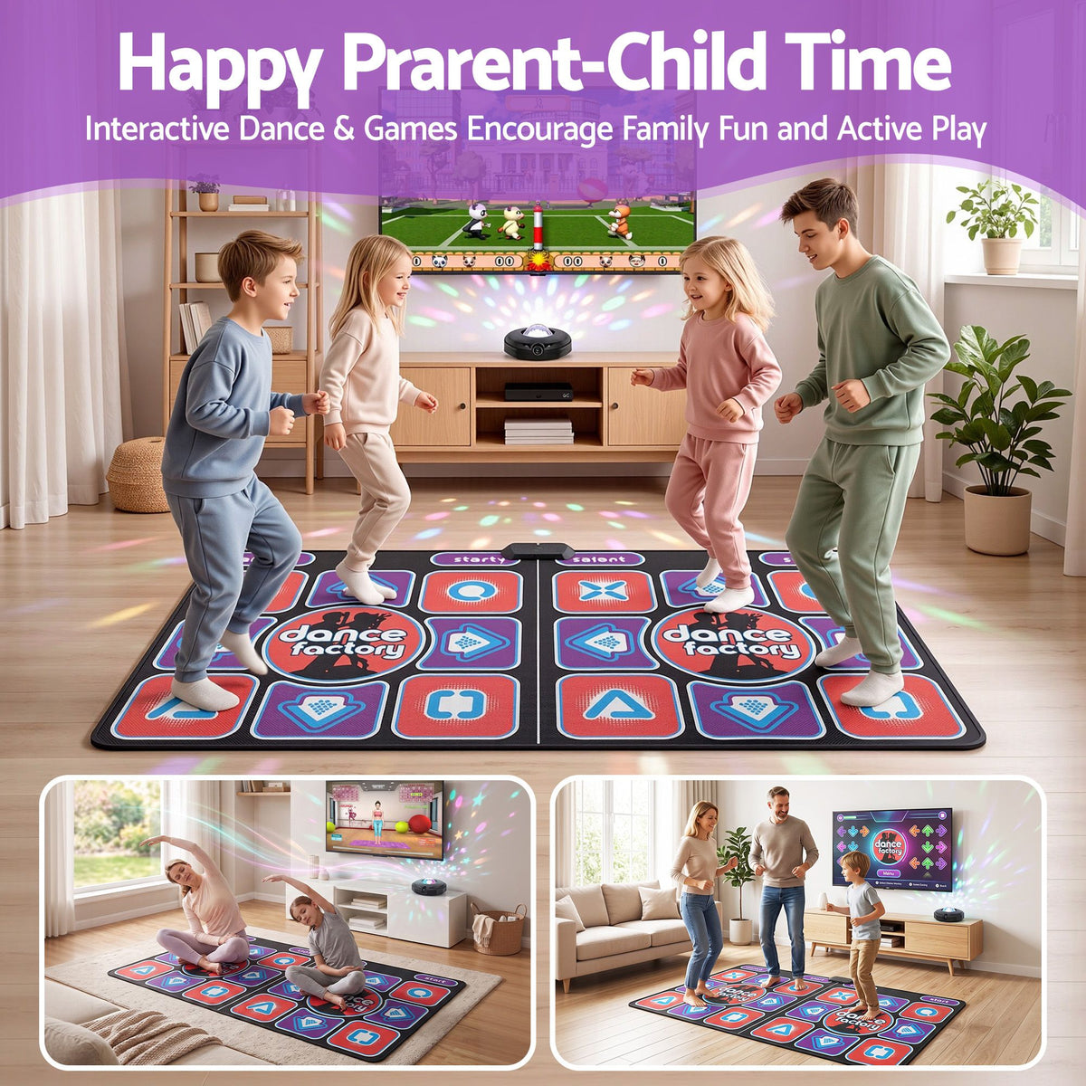 Keezi HDMI Dance Mat 2 Player for Kids & Adults with AR Camera Electronic Dance Pad Awezingly