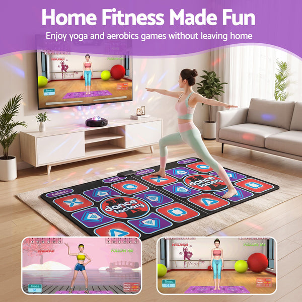 Keezi HDMI Dance Mat 2 Player for Kids & Adults with AR Camera Electronic Dance Pad Awezingly