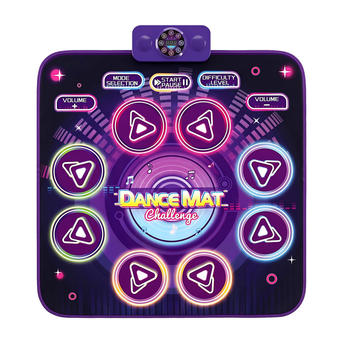 Keezi Dance Mat Toy for Kids Age 3-12 Electronic Dance Pad with Bluetooth 4 Game Modes Purple Awezingly
