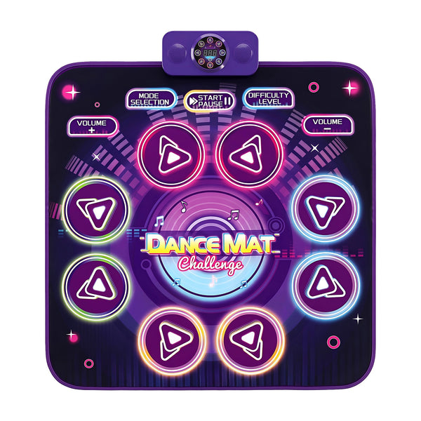 Keezi Dance Mat Toy for Kids Age 3-12 Electronic Dance Pad with Bluetooth 4 Game Modes Purple Awezingly