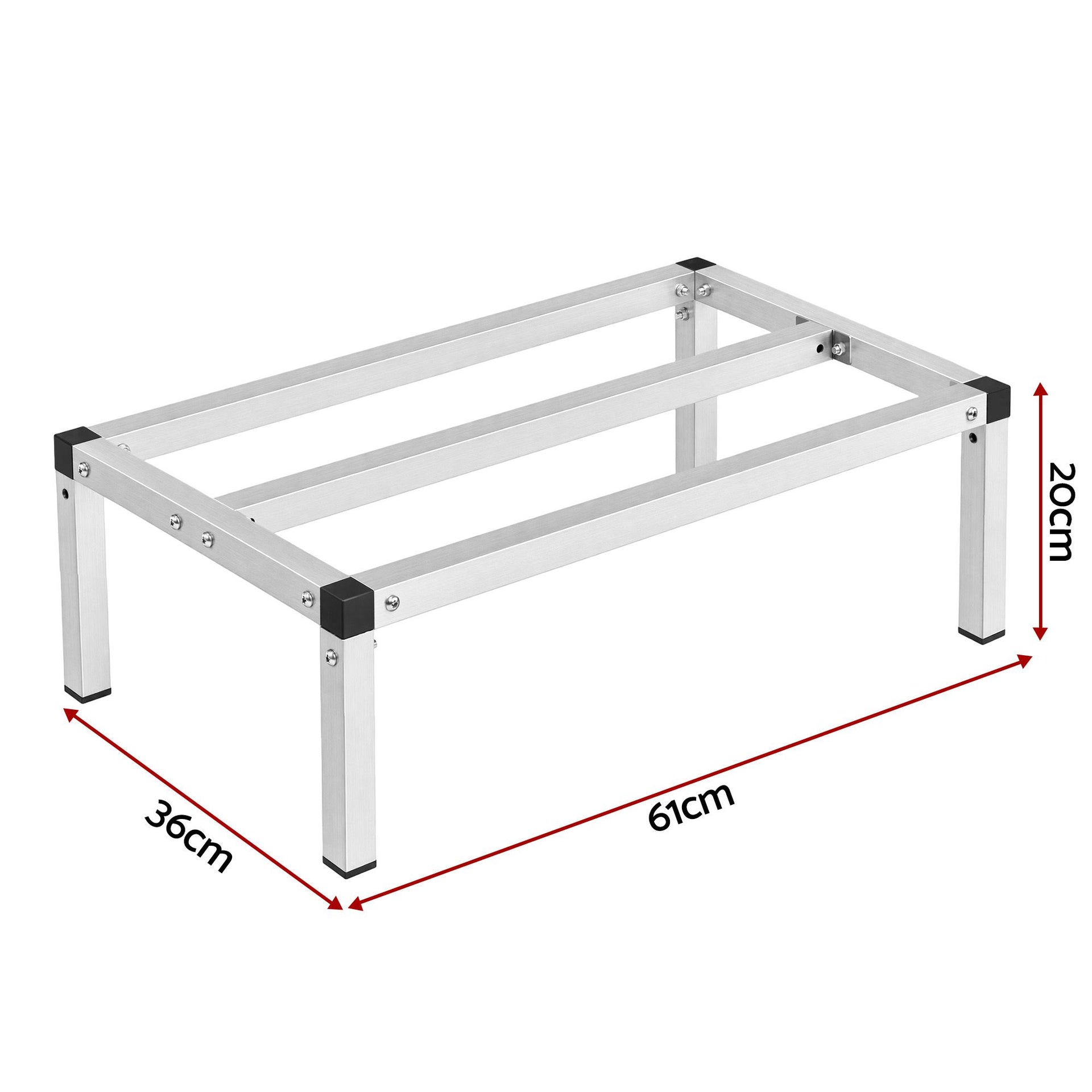 Giantz 61x36cm Aluminum Dunnage Rack Heavy Duty Kitchen Storage Platform Awezingly