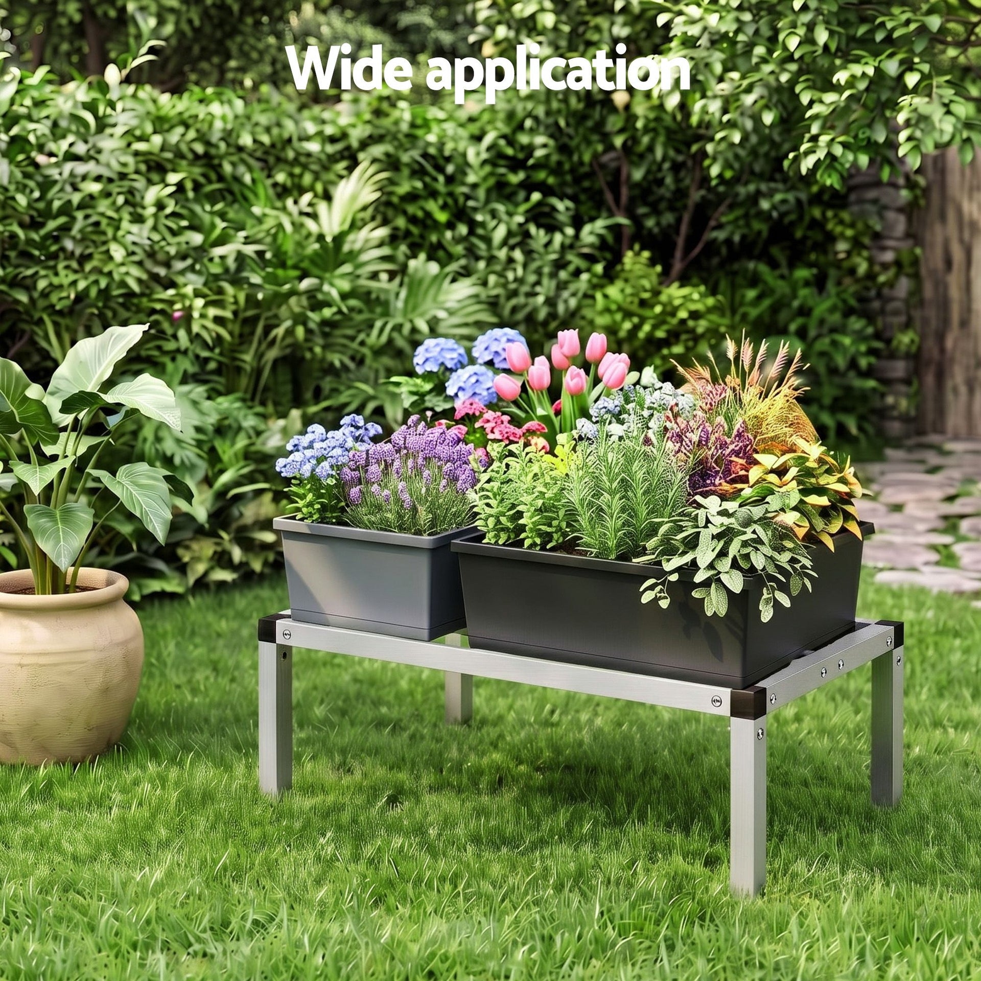 Giantz 61x36cm Aluminum Dunnage Rack Heavy Duty Kitchen Storage Platform Awezingly